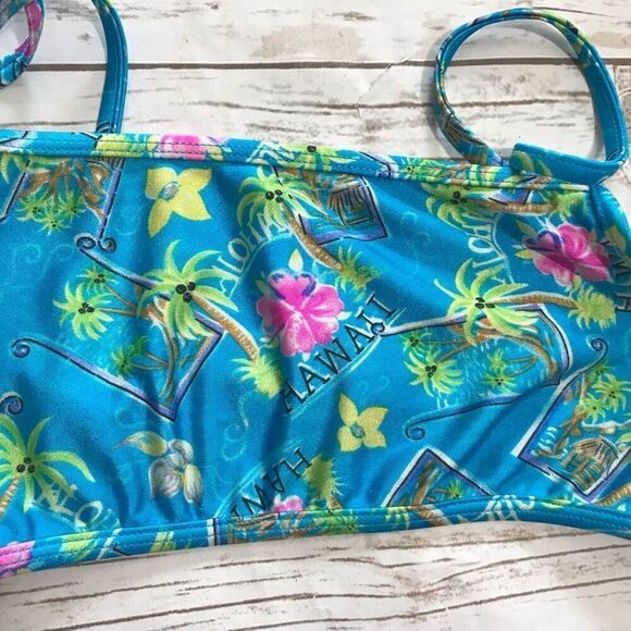 Islander Youth Girls Hawaiian Print Bikini Top Swimsuit Size 12 - Picture 7 of 10